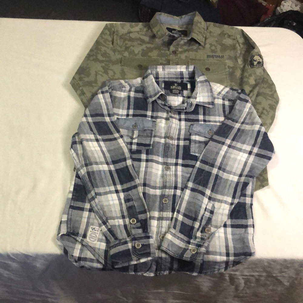 New without tag two button down long sleeve shirts size medium